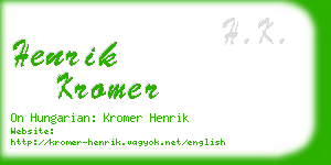 henrik kromer business card